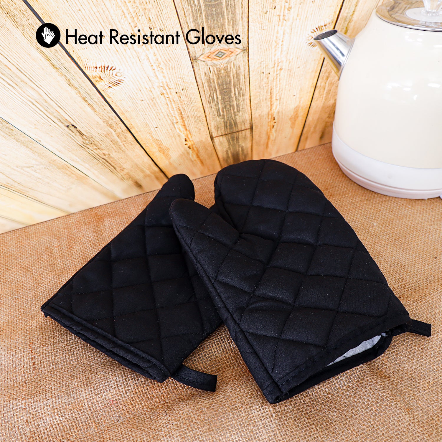 Royalford Heat Resistant Double Layered Cotton Oven Gloves Royalford 