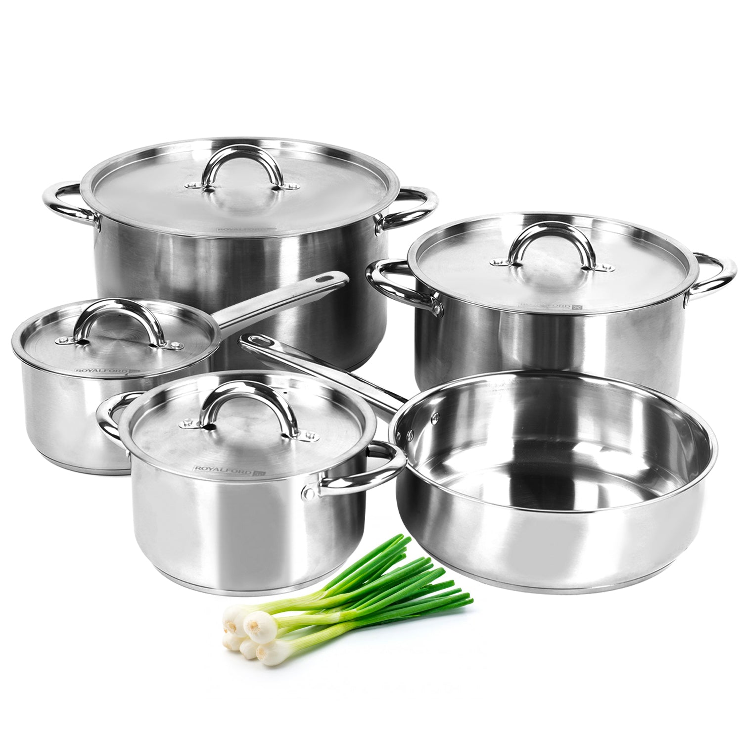 Royalford Stainless Steel Four-Piece Cookware Set 