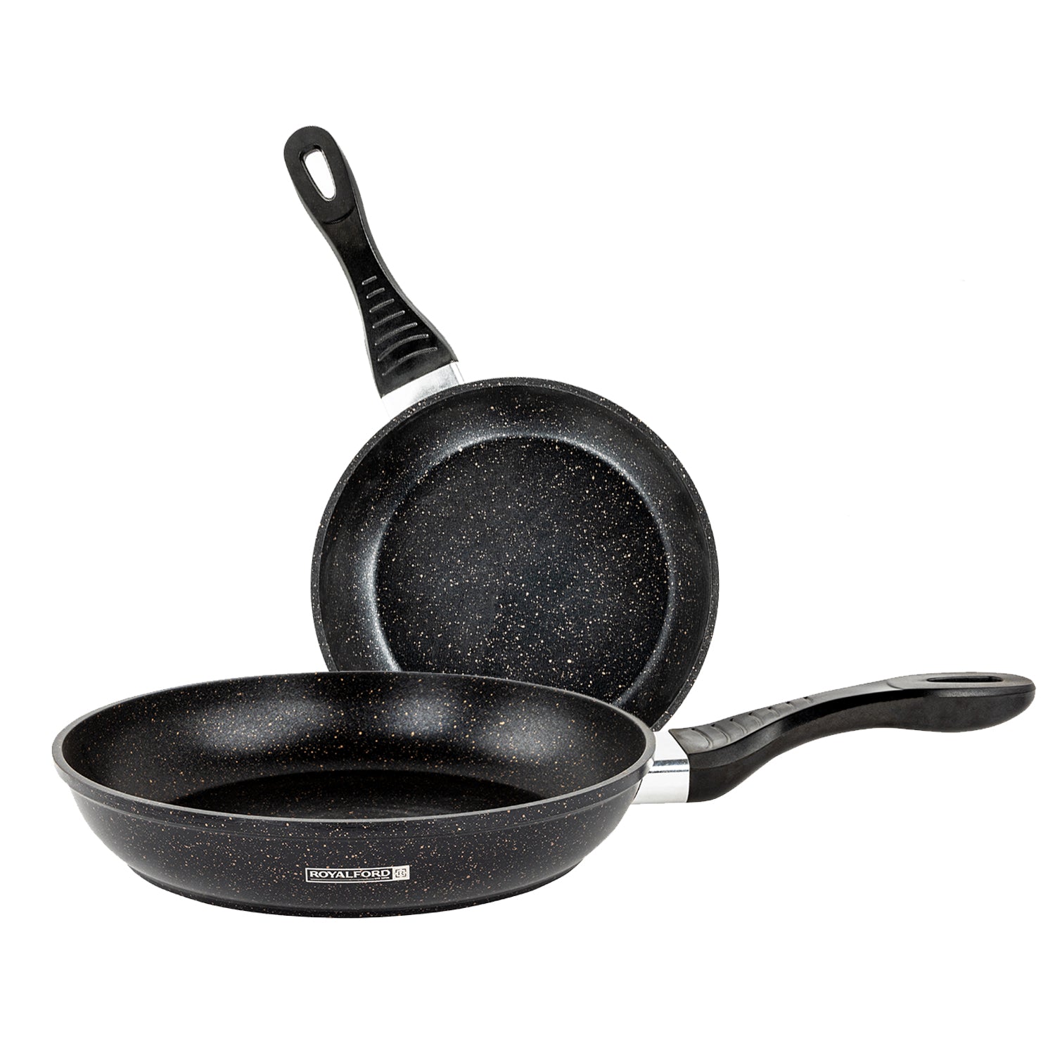 Marble Black Frying Pan Set (2 Piece) By Royalford Royalford 