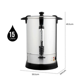 Stainless Steel Electric Tea Urn & Water Boiler (6.8L-15L)