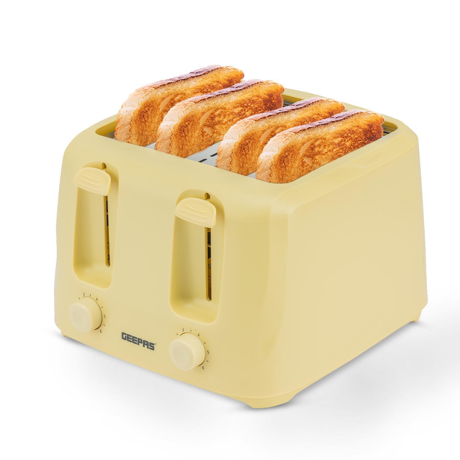 Plastic Beige 1.7L & 4-Slice Kettle and Toaster Set