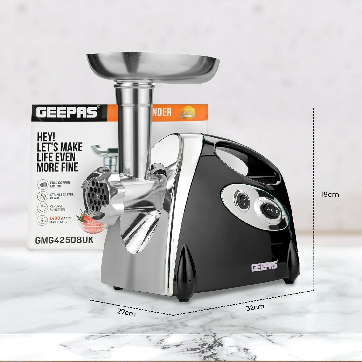 Electric Meat Grinder & Meat Mincer Geepas | For you. For life. 