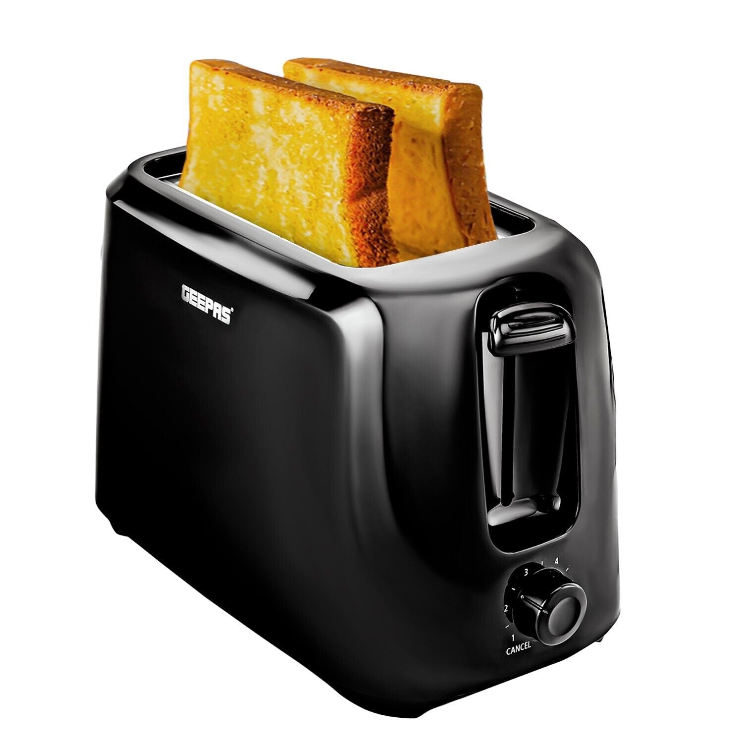 Black 2-Slice Toaster With Adjustable Browning Control